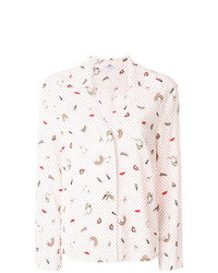 Женская белая классическая рубашка в горошек от Vivetta