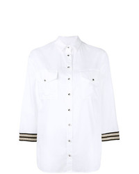 Женская белая классическая рубашка с вышивкой от Ballantyne