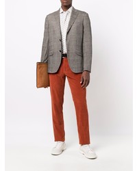 Мужская белая классическая рубашка с вышивкой от Etro