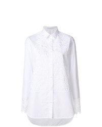 Женская белая классическая рубашка с вышивкой от Ermanno Scervino