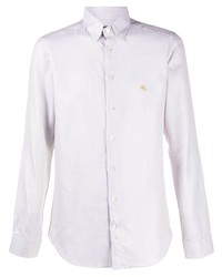 Мужская белая классическая рубашка с вышивкой от Etro