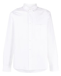 Мужская белая классическая рубашка с вышивкой от MARANT