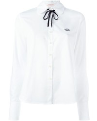 Женская белая классическая рубашка с вышивкой от See by Chloe