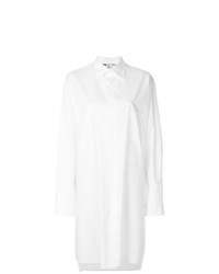 Женская белая классическая рубашка с вышивкой от Y-3