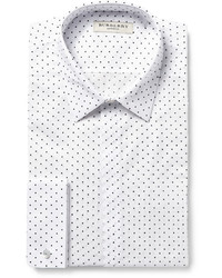 Мужская белая классическая рубашка с принтом от Burberry
