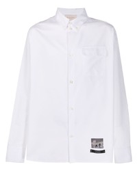 Мужская белая классическая рубашка с принтом от Buscemi