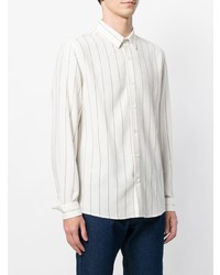Мужская белая классическая рубашка с принтом от AMI Alexandre Mattiussi