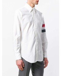 Мужская белая классическая рубашка с принтом от Thom Browne