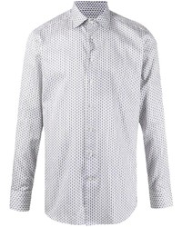 Мужская белая классическая рубашка с принтом от Etro