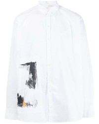 Мужская белая классическая рубашка с принтом от Isabel Benenato