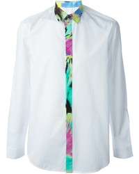 Мужская белая классическая рубашка с принтом от Love Moschino