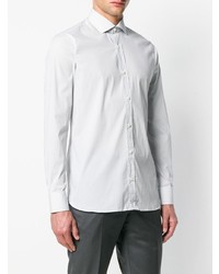 Мужская белая классическая рубашка с принтом от Z Zegna