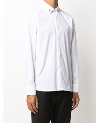 Мужская белая классическая рубашка с принтом от Neil Barrett