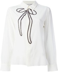 Женская белая классическая рубашка с принтом от Tsumori Chisato