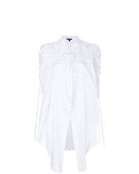 Женская белая классическая рубашка с рюшами от Ann Demeulemeester