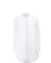 Женская белая классическая рубашка с рюшами от Comme des Garcons