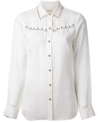 Женская белая классическая рубашка с украшением от MICHAEL Michael Kors