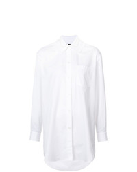 Женская белая классическая рубашка с украшением от Simone Rocha