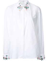 Женская белая классическая рубашка со звездами от DELPOZO