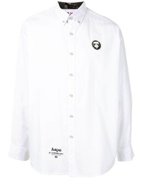 Мужская белая классическая рубашка от AAPE BY A BATHING APE