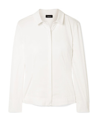 Женская белая классическая рубашка от Akris