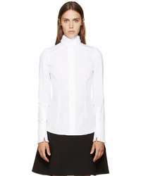 Женская белая классическая рубашка от Alexander McQueen