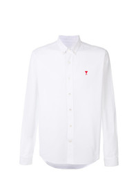 Мужская белая классическая рубашка от AMI Alexandre Mattiussi