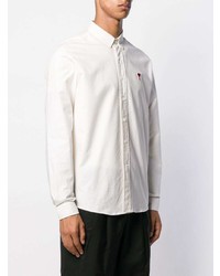Мужская белая классическая рубашка от Ami Paris
