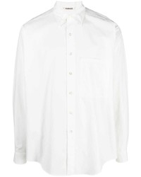 Мужская белая классическая рубашка от Auralee