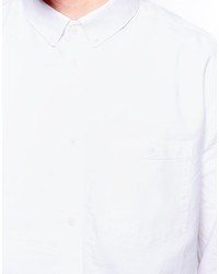 Мужская белая классическая рубашка от Weekday