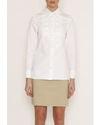 Женская белая классическая рубашка от Bergamoda