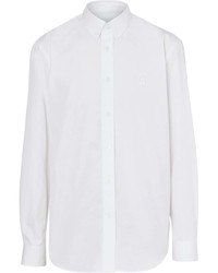 Мужская белая классическая рубашка от Burberry
