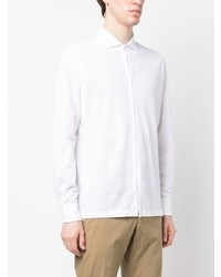 Мужская белая классическая рубашка от Zanone