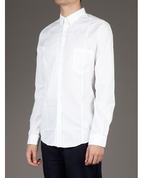 Мужская белая классическая рубашка от Golden Goose