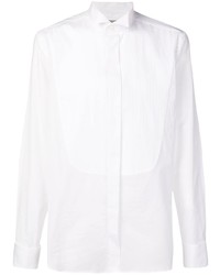 Мужская белая классическая рубашка от Canali