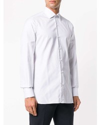 Мужская белая классическая рубашка от Isaia