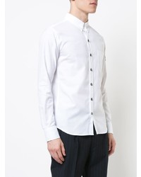 Мужская белая классическая рубашка от Moncler
