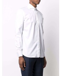 Мужская белая классическая рубашка от Mazzarelli