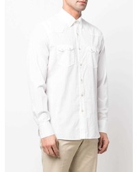Мужская белая классическая рубашка от Lardini