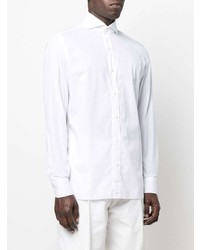 Мужская белая классическая рубашка от Borrelli