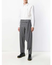 Мужская белая классическая рубашка от Chalayan