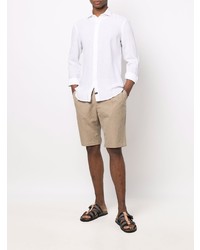 Мужская белая классическая рубашка от Fay