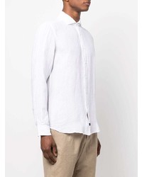 Мужская белая классическая рубашка от Fay