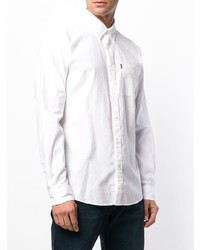 Мужская белая классическая рубашка от Barbour
