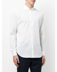 Мужская белая классическая рубашка от Loro Piana