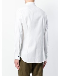 Мужская белая классическая рубашка от Canali