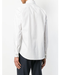 Мужская белая классическая рубашка от Brioni
