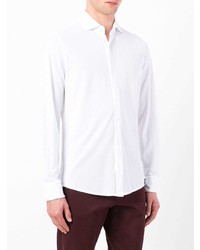 Мужская белая классическая рубашка от Drumohr