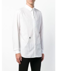 Мужская белая классическая рубашка от Philipp Plein
