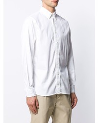 Мужская белая классическая рубашка от Tommy Hilfiger